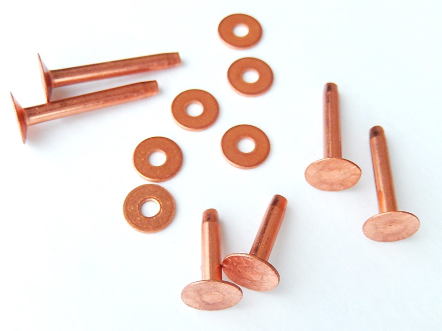 Assorted Copper Rivets And Burrs 12 Piece 9 Saddles Tack Repair ⋆ Hill